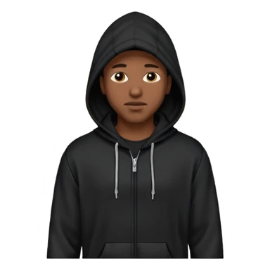 Hooded Street Walker black man  sticker