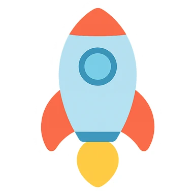 colored icon of a rocket sticker