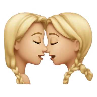 girls kissing each other sticker