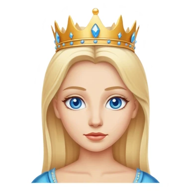 blonde queen blue eyes sticker