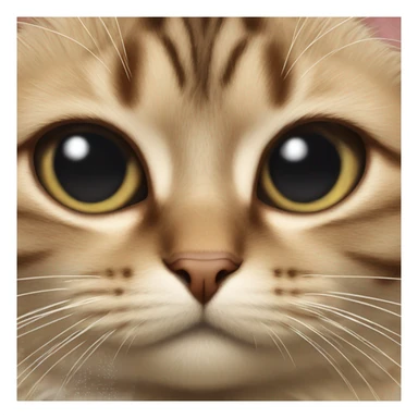 Cat doing a duckface with lashes sticker