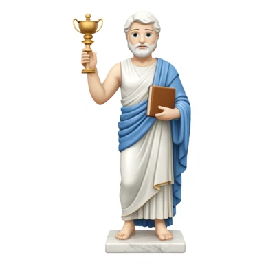 a white greek statue of a teacher sticker