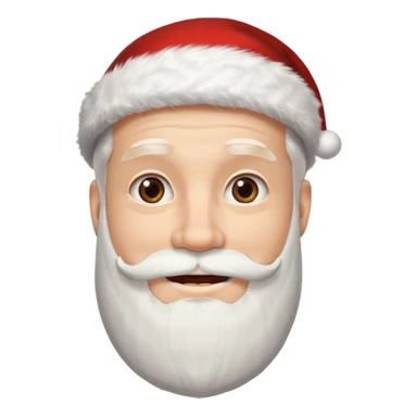 산타모자를 쓰지 않은 흰수염 젊은 청년 sticker