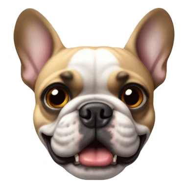 French bulldog with a snaggletootg sticker