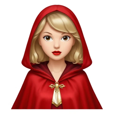 Taylor Swift red líp and elegant clook sticker