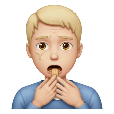 A person choking themselves sticker