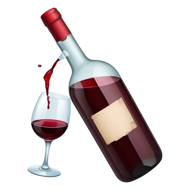 red wine broke glass bottle sticker