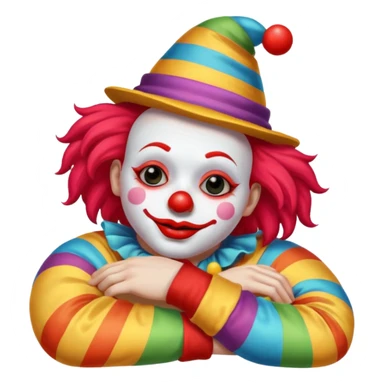 clown sleeping sticker