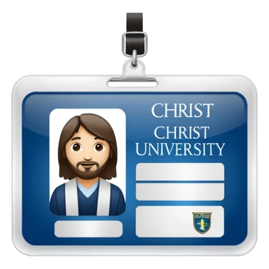 generate an ios genmoji of a college id card that says "CHRIST UNIVERSITY ID" sticker