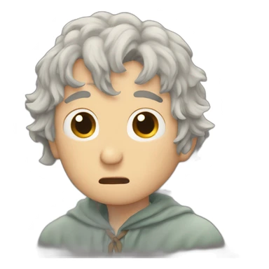 Frodo sobbing tears streaming down face sticker