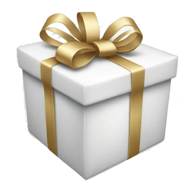 White Present with white bow sticker