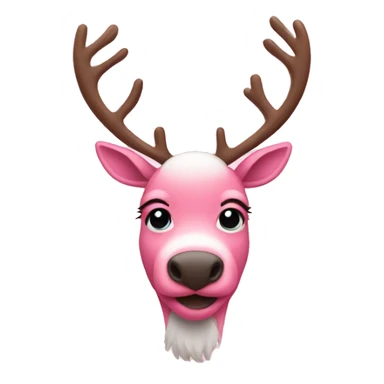 Pink reindeer  sticker