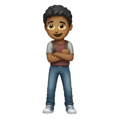 boys hugging in casual attire sticker