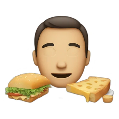 person thinks of food sticker