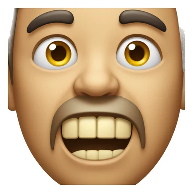 Cringing face sticker