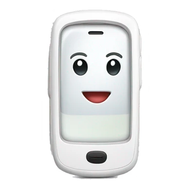 Cute white cell Phone on call sticker