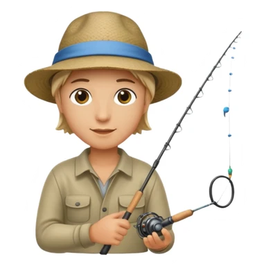 Road casting a fishing line sticker