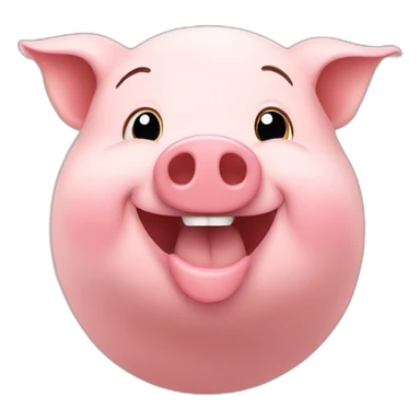 happy pig sticker