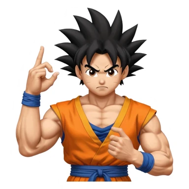 Goku fingers Ran  sticker