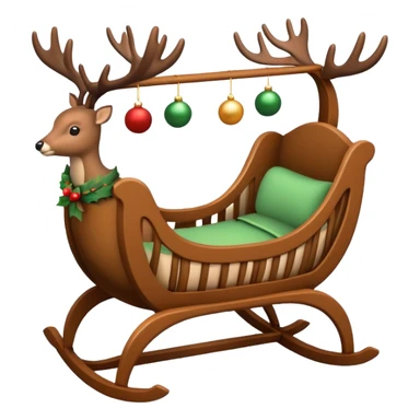 noel cradle with deer sticker