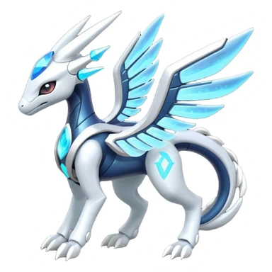 Futuristic Meloetta-Zekrom-Kyurem-Dialga-Suicune-Pteromon-hybrid sticker