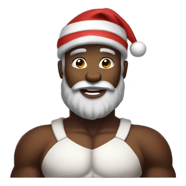 Buff black santa sticker