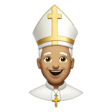 pope with tongue out sticker