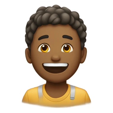 Un chico y un perro dándose un beso sticker