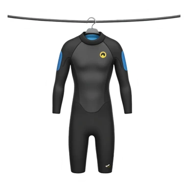 wetsuit hang on a hanger full sticker