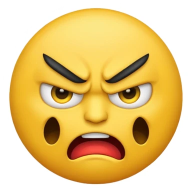 Mean emoji sticker