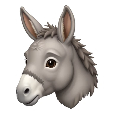 Cute donkey looking sideways sticker