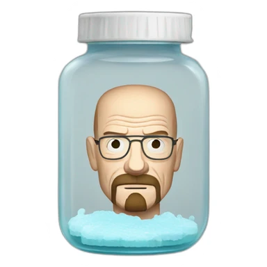 Walter White in Jar with white glue sticker