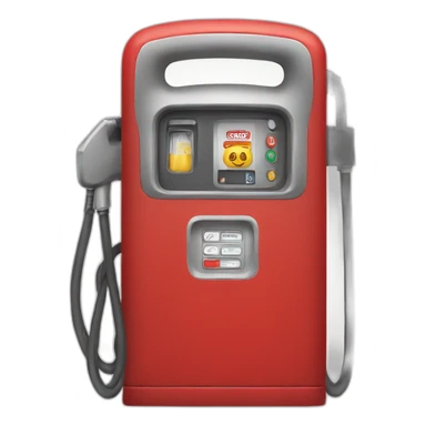 red gas pump sticker