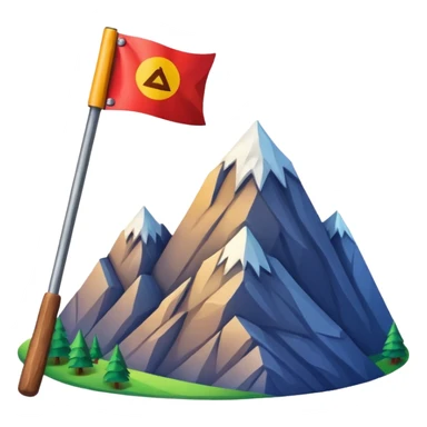 Flag of a mountain and a hammer sticker