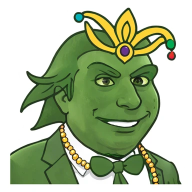 Donald trump dancing at Mardi Gras sticker