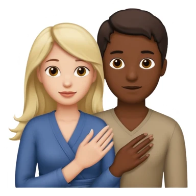 Women wraps her hand on man penis  sticker