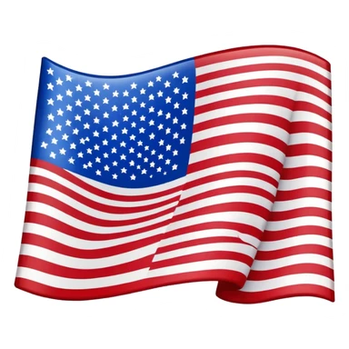 waving upside down American flag sticker