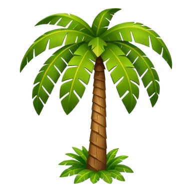 Palm Tree: flat body toony leafs sticker