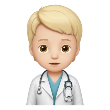 baby boy dressed as a doctor sticker