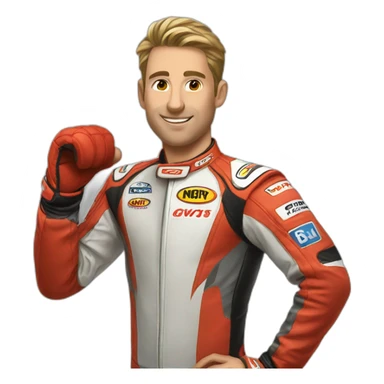 motorsports guy chest out sticker