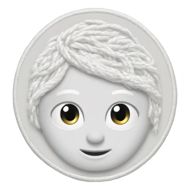 white embroidery sticker