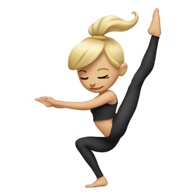 Blonde tattoo woman doing a backbend sticker