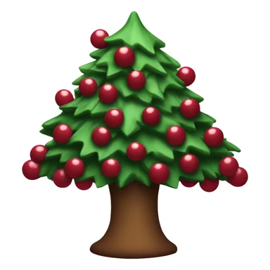Red wine Christmas tree sticker