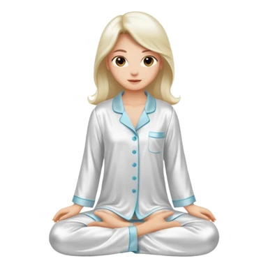 realistic only white silk pajama set   sticker