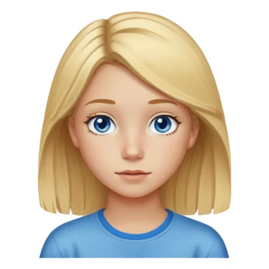 teenager girl blond w/ freacles sticker