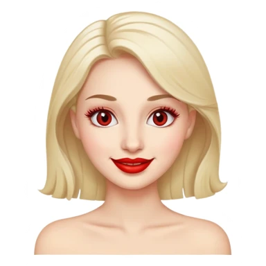 Faccina con la bocca con il rossetto e coglia tanto lunghe sticker