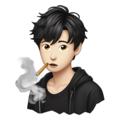 Jungkook in smoking sticker