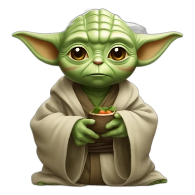 Yoda fusionner avec un chat sticker