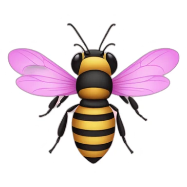 A pink bee sticker