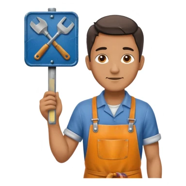 Street Sign Maker man sticker